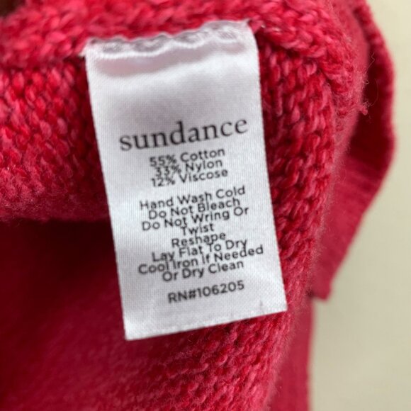 Sundance Cable Knit Turtleneck Sweater Rose Pink Size Large - Picture 5 of 6